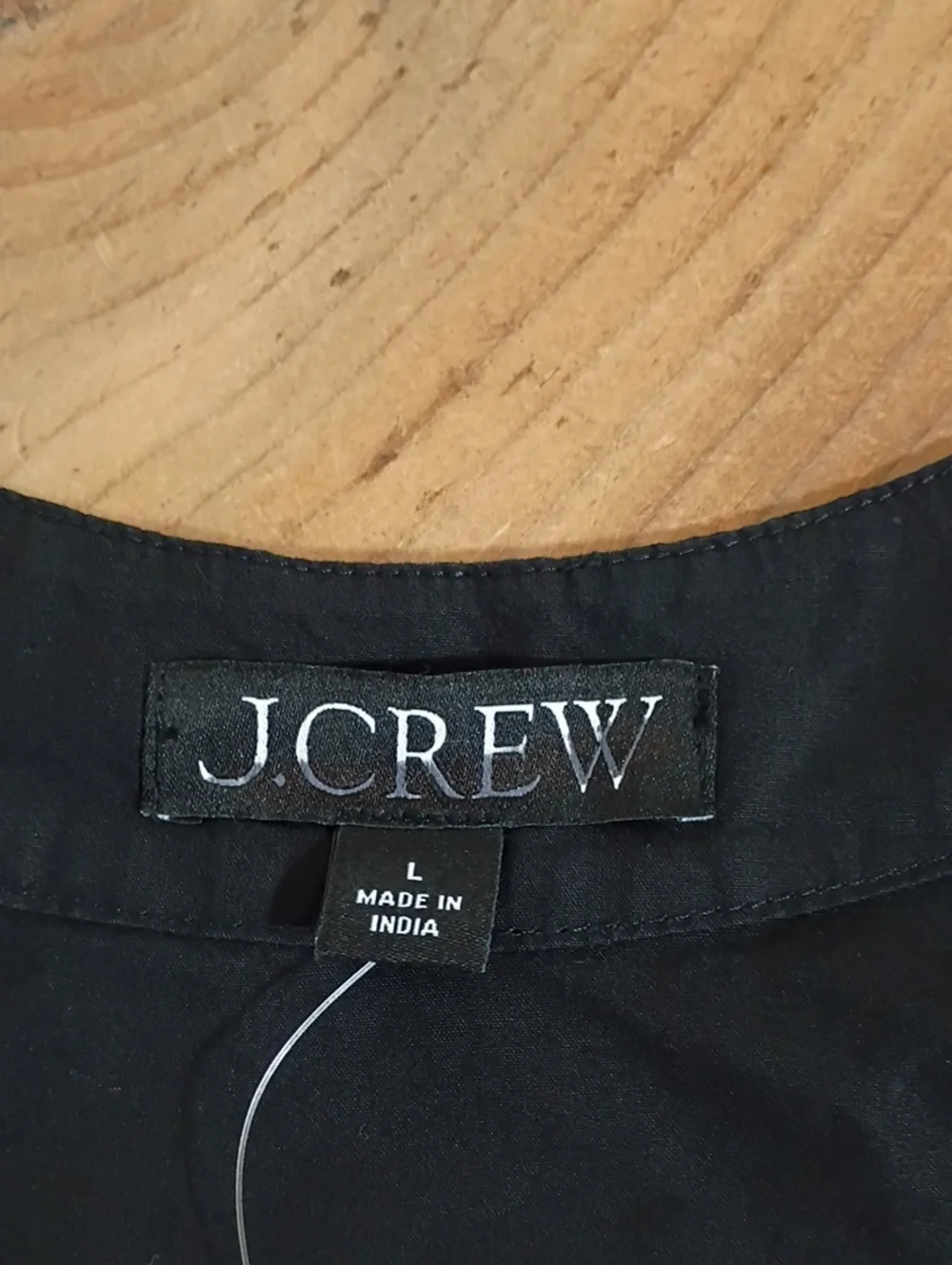 J Crew Black Patti Sleeveless A-line Shift Dress in Cotton Poplin Size L NWT